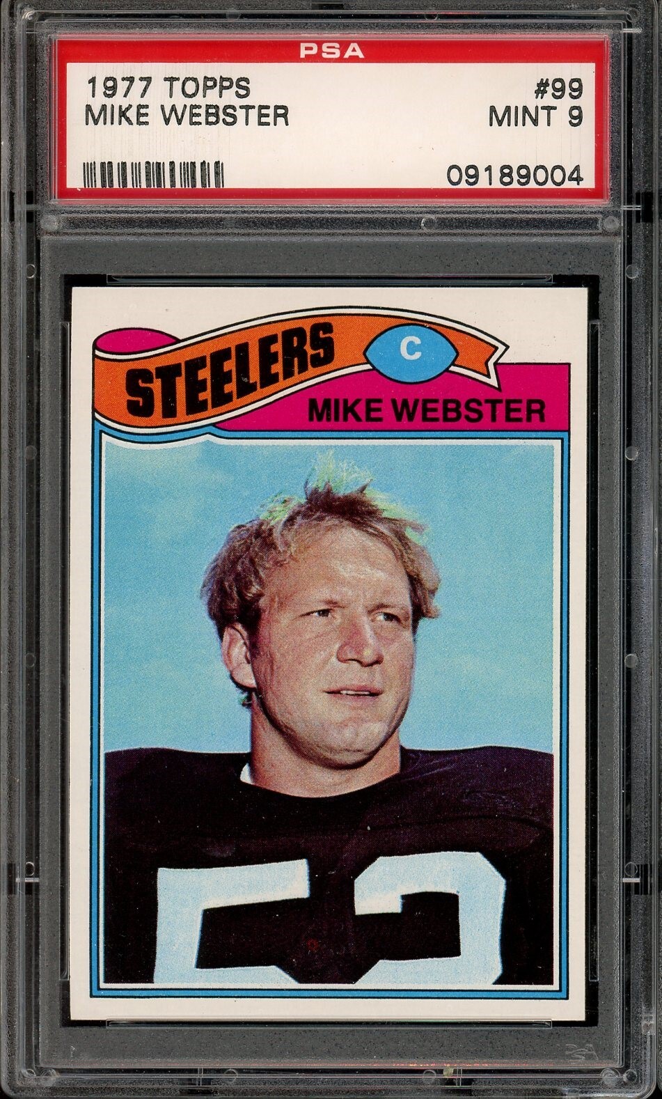 1977 Topps Football #99 Mike Webster PSA 9
