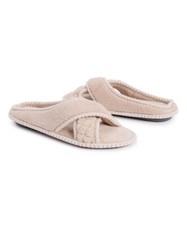 MUK LUKS Honey Wheat Crossed-Band Ada Slipper Size: Large 9-10 
