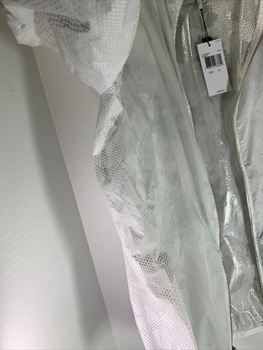 Cortavientos de Verano MICHAEL KORS MK Impermeable Blanco Patrón Camuflaje XL - Imagen 9 de 10