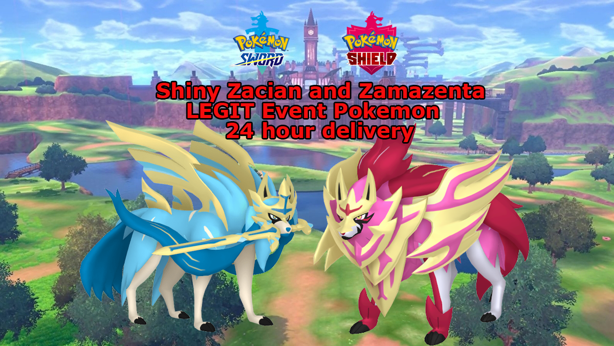 Pokemon Sword & Shield / Shiny Legendary Zacian Zamazenta 