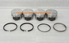 Mercruiser 140 Chevy Marine 3.0L 181 Flat Top Pistons+MOLY Rings Set Kit +.030"