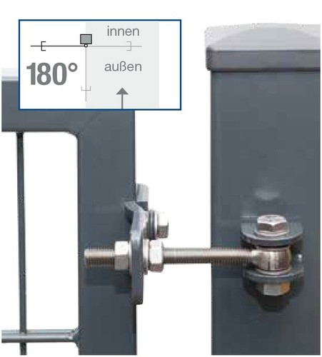 Gartentor Compact 2 flg. Rohrrahmentor H:180cm B:356cm grün Doppelstab Tor - Bild 6 von 12