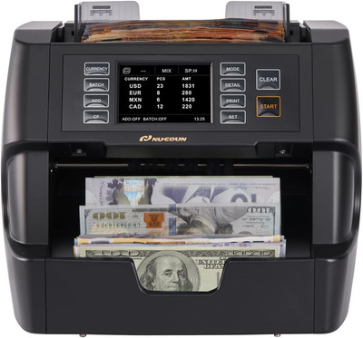Money Counter Machine Mixed Denomination, Value Counting, CIS/UV/IR/MG/MT Counte