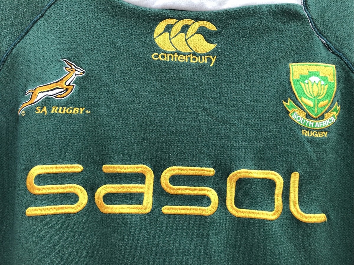 Maillot Rugby Canterbury Afrique Du Sud - Taille XL - Springboks Vert