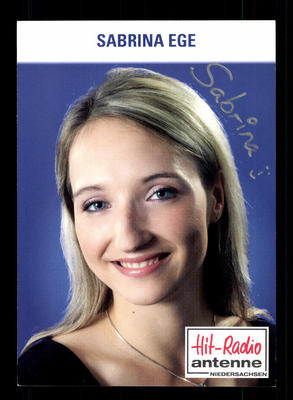 Sabrina Ege Autogrammkarte Original Signiert # BC 82503