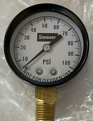 #ad #ad SIMMONS 1300 0 100 1 4quot; L.M. PRESSURE GAUGE FREE SHIPPING $5.99