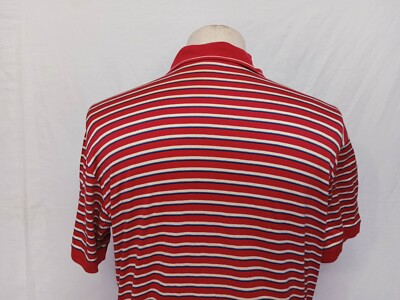 Vtg dunhill Made in Italy Red Striped Mercerized Knit Cotton Men 