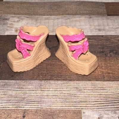 Vintage Barbie Retro Hippie Boho Style wedge shoes Mattel My Scene  