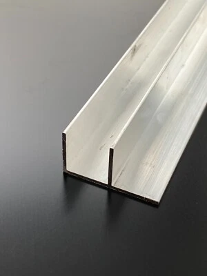 F-PROFIL 16mm Alu Aluminium BLANK für Stegplatten SDP Gewächshaus Sandwichplatte