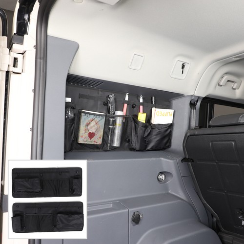 Black Rear Trunk Side Storage Bag Pockets Organizer For Ineos Grenadier 20-24 - Picture 3 of 19