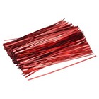 750pcs Foil Twist Ties 8" Plastic Closure Tie for Bread Candy Red