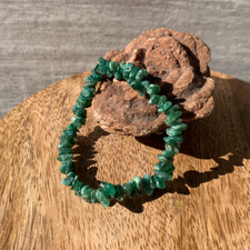 Green Aventurine Dark Green Chip Bracelet Natural Stone Beads Gem Jewelry Unisex