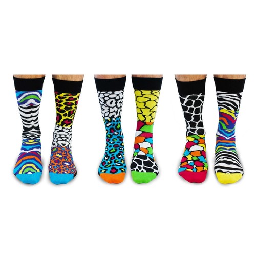 YOU ANIMAL UNITED ODDSOCKS SIX MENS TOTALLY WILD MENS ODD SOCKS 6 -11 GIFT IDEA - Picture 2 of 4
