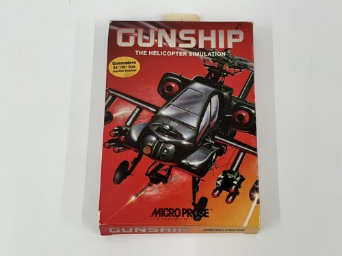 Commodore 64 / 128 Micro Prose Gunship Helicopter Simulation Game - Picture 3 of 4