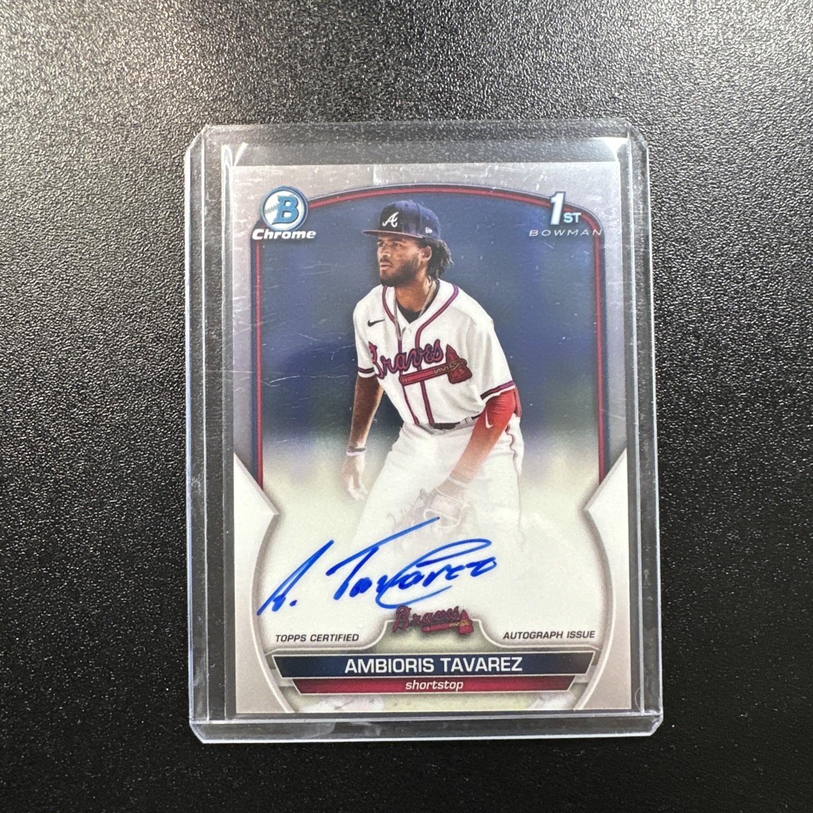 🔥🔥2023 Bowman Chrome 1st Bowman Auto - Ambioris Tavarez - Atlanta Braves🔥🔥