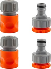 4 Piece Quick Connect Hose Fittings 1/2 Inch 3/4 Inch ABS Hose Connector Garden