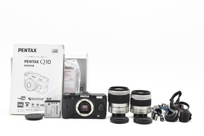 PENTAX Q10 Digital Camera Black [427 shots] & 2 Lenses set