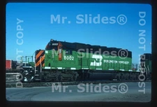Original Slide BN Burlington Northern Rare Tiger Stripe SD40-2 8002 Cicero IL 19