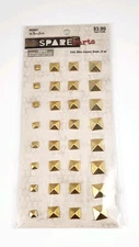 2015 The Paper Studio-Spare Parts-Gold Color,Biker ,Square, Brads 32pc Crafts