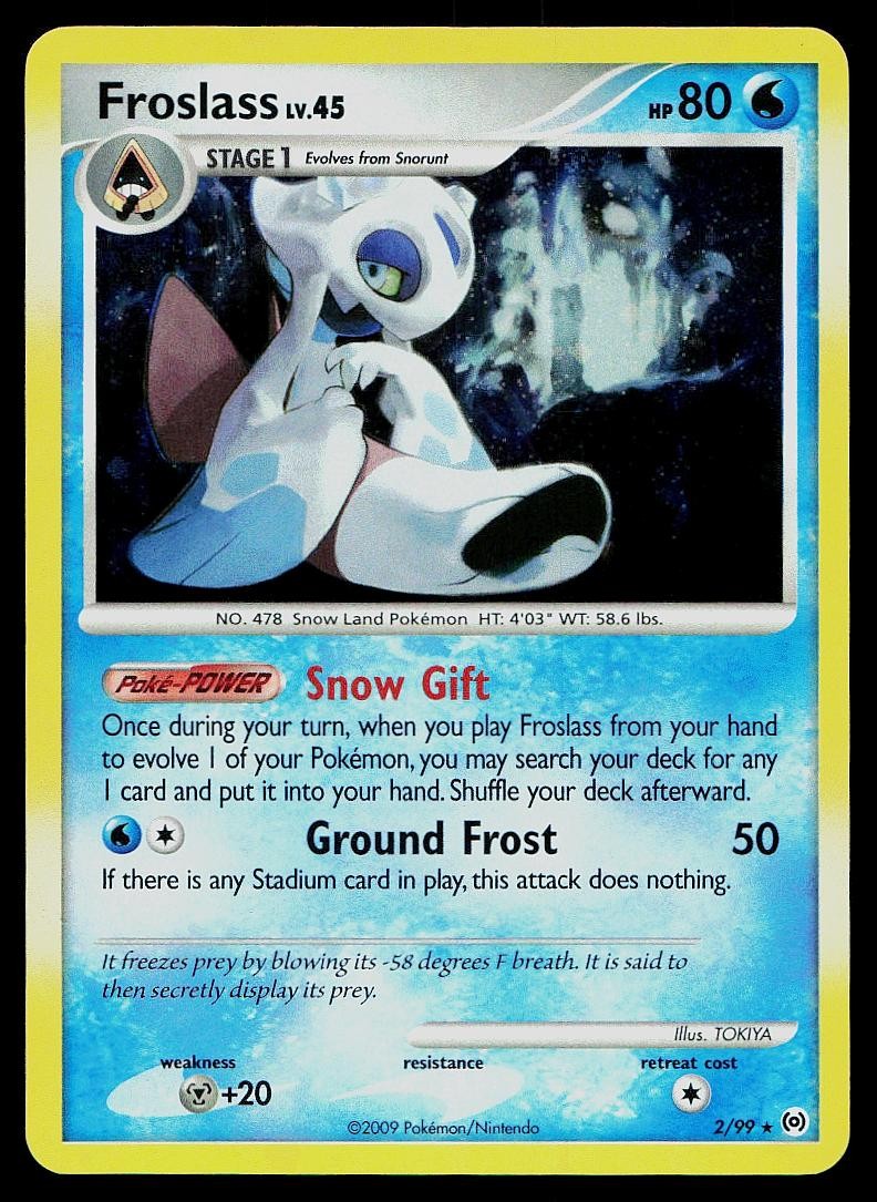 Pokemon Card Arceus Froslass 2/99 Holo Rare