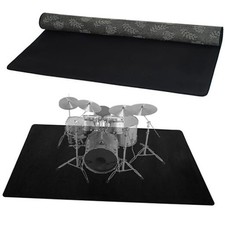 Drum Rug, 4 Ft x 5 Ft Drum Mat Carpet Music Rug with Non-Slip Bottom,