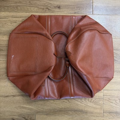 LOUIS VUITTON Kenyan Fawn Rust Orange Epi Leather Large Travel Tote  Authentic