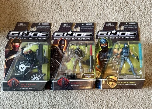 GI Joe Rise of Cobra Lot of 3 NEW Sealed FIREFLY, KAMAKURA RED FANG NINJA