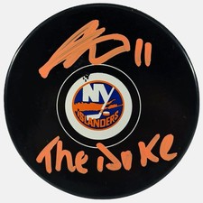 Anthony Duclair Signed New York Islanders Logo Puck W/ The Duke Autographed +COA