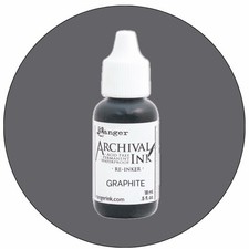 Ranger Archival Re-inker GRAPHITE .5 fl oz Permanent Acid Free For Ink Pad