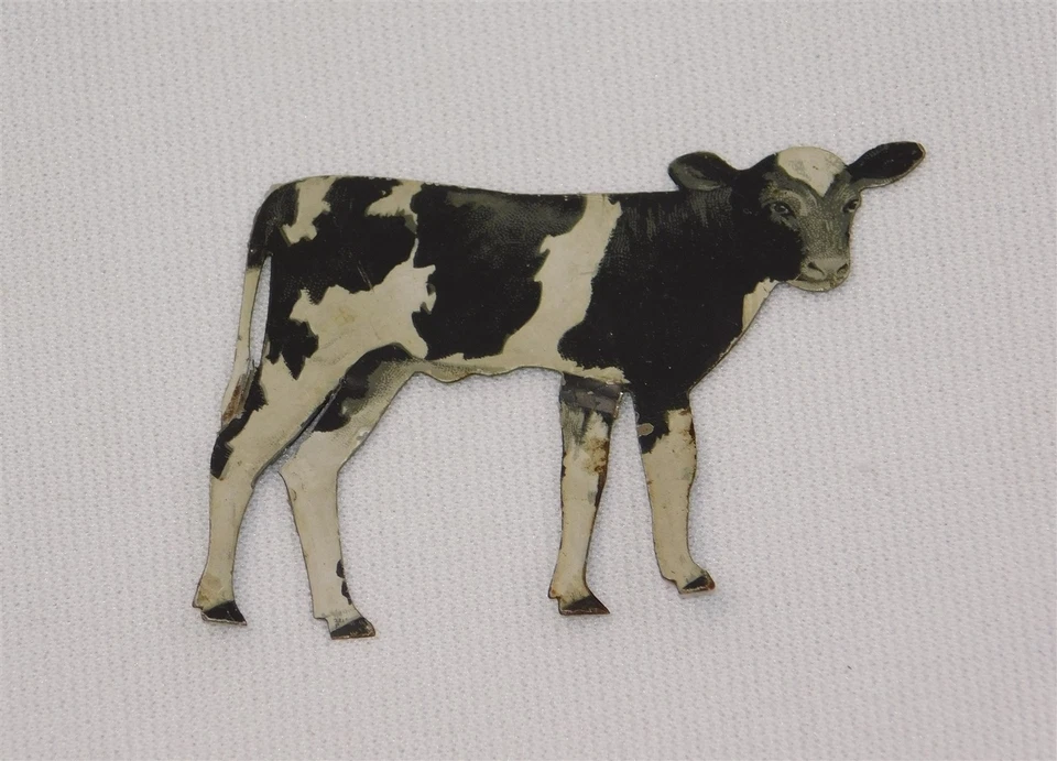 Антикварный рекламный набор De Laval сепаратор крема олово голштин корова и теленок - Изображение 4 из 4