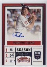 2017 Panini Elite Extra Edition USA Baseball 18U Tickets Triston Casas Auto 6fs