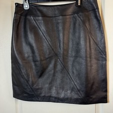 Size 10 Valerie Stevens 100 Leather Skirt With Side Zipper Vintage Fall