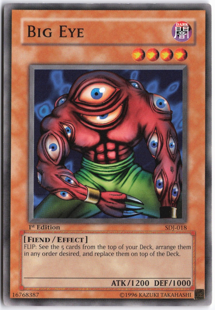 Yugioh - Big Eye SDJ-018 1st Edition - Starter Deck: Joey Yugioh - Big Eye SDJ-018 1st Edition - Starter Deck: Joey