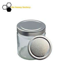 96 x HONIGGLAS DEEP Twist Off 250G im KARTON Metalldeckel SILBER Feinkostglas