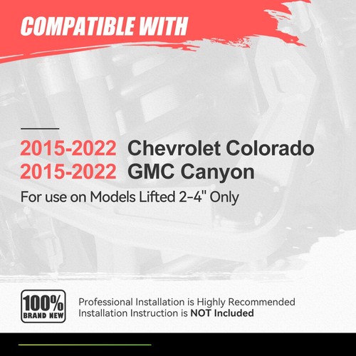 2-4"Lift Tubular Front Upper Control Arms for Colorado Canyon 15-22 BLack L+R - Picture 6 of 6