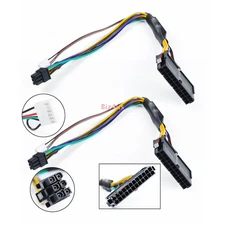 2x ATX Main 24-Pin to 6-Pin PSU Power Adapter Cable 18AWG for HP Z220 Z230 Z340