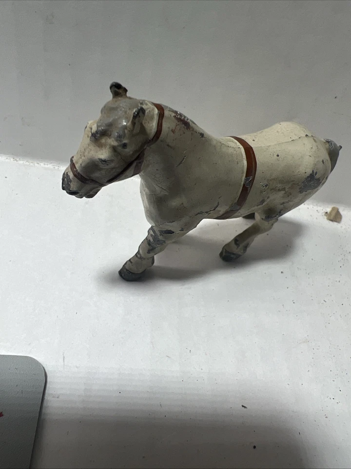 Винтажная Раскрашенная Свинцовая Игрушка Солдат Британской Эры Ферма Сельская местность ШИРЕ ЛОШАДЬ #K887 - Изображение 3 из 4