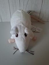 IKEA Gosig Ratta Rat Soft Toy White Mouse With Whiskers Rodent Plush