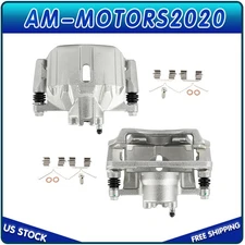 Front Pair Brake Calipers w/ Bracket For 2012 2013 2014 2015 Honda Civic