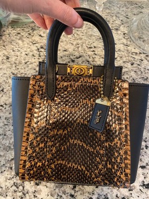 COACH 1941 Troupe 16 Real Snakeskin Brown Mini Shoulder Bag