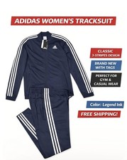 Adidas Womens Essentials Legend Ink Tracksuit Set Medium 