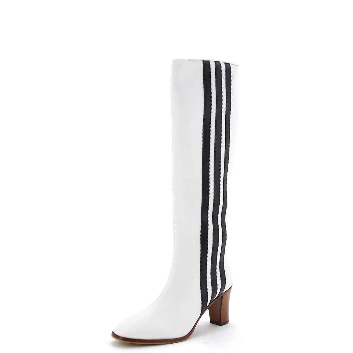 Gucci x adidas Knee High Striped Boots Leather | eBay