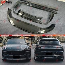 For Porsche Cayenne Coupe 20-23 Carbon Fiber Front Rear Bumper Lip Side Skirts For Porsche Cayenne Coupe 20-23 Carbon Fiber Front Rear Bumper Lip Side Skirts