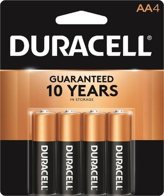VALUE MAX DURACELL AA ALKALINE BATTERIES 4 PACK
