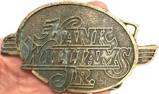 Vintage Hank Williams Jr Fan Club Belt Buckle Limited Edition Solid Brass Patina
