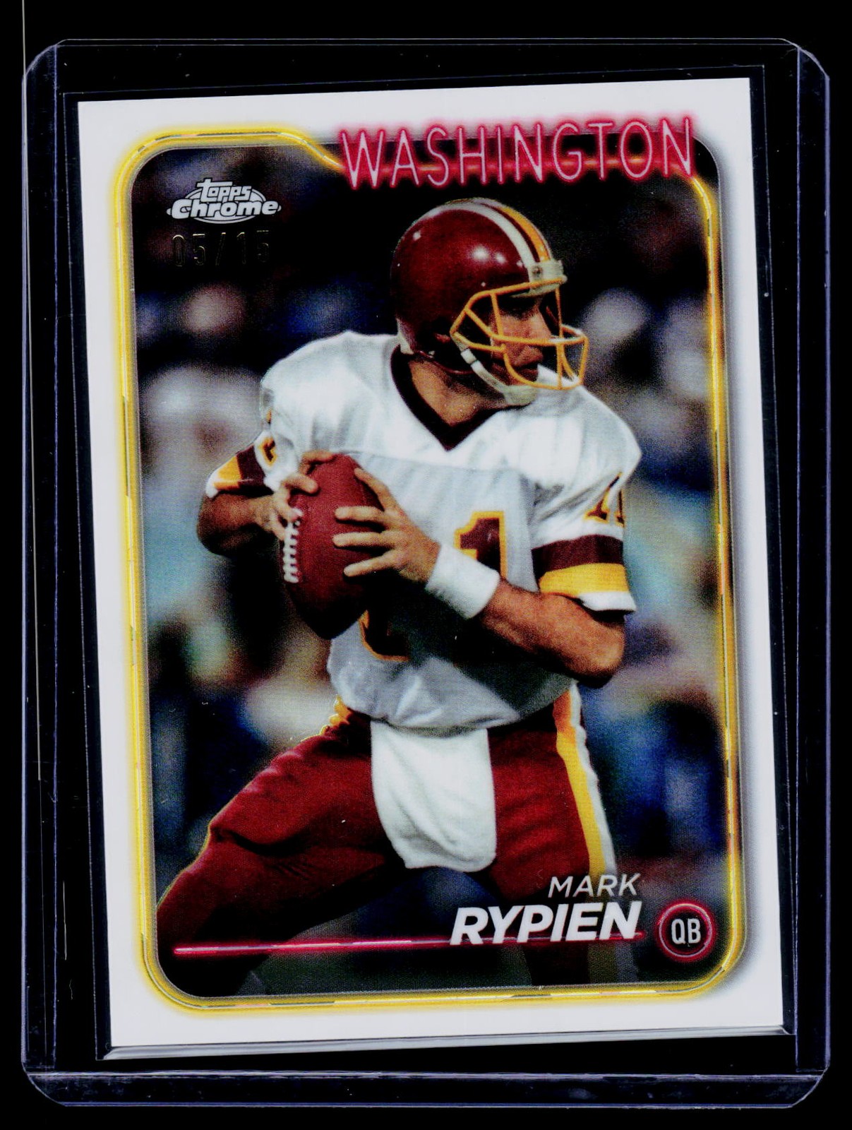 2024 Topps Chrome #198 Mark Rypien White Geometric Refractor #/15 Redskins