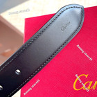 AUCTION 💎 CARTIER Santos Luxury Black Leather Belt Gold Tone Buckle Men's — photo 5