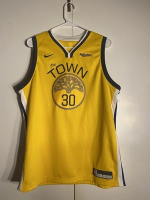 Nike Golden State Warriors Stephen Curry #30 ''The Town'' Jersey XL Yellow NBA
