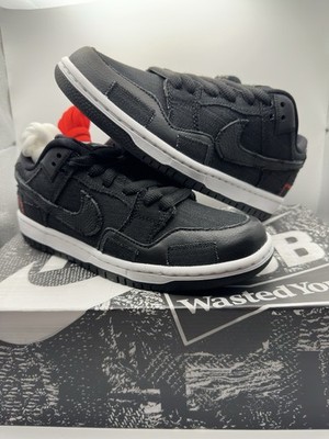 Nike Wasted Youth x Dunk SB Low Black Denim Size 5.5 w Special Edition Box NEW