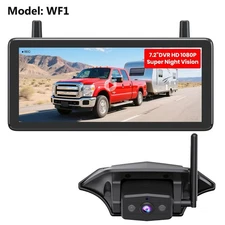 AUTO-VOX RV Wireless IR Backup Camera Plug and Play HD 1080P 7.2" DVR 3-Channels